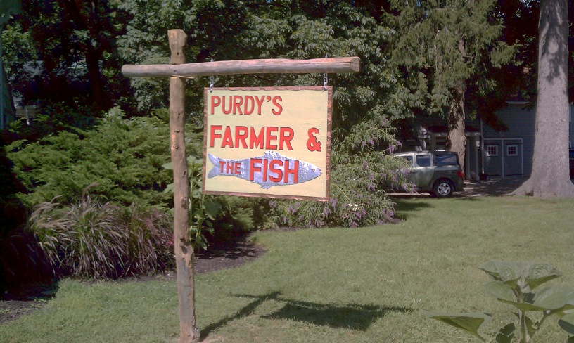 Purdy’s Farmer and the Fish Sign
